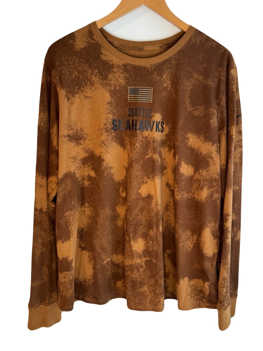 NFL Brown Long Sleeve Seahawks T-Shirt XXL